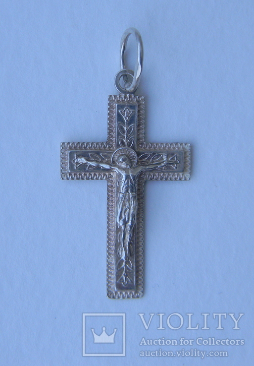 Хрестик срібний. 925 пр., фото №2