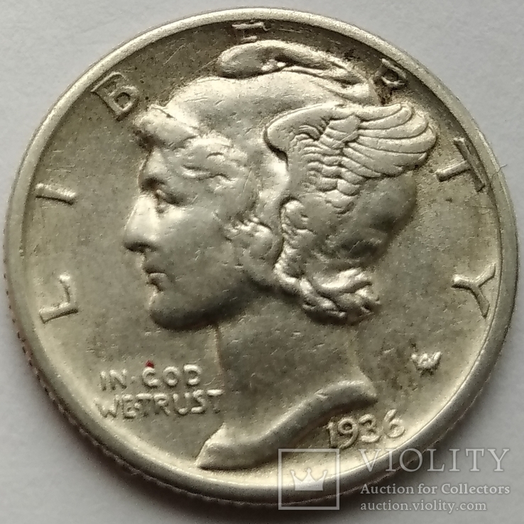 10 центов 1936 года дайм США