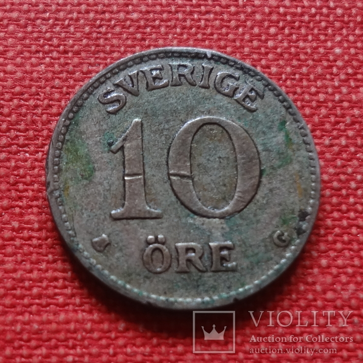 10 эре 1937  Швеция серебро    (К.41.6)~, фото №2