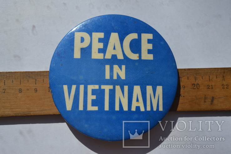 Значок большой "Мир Вьетнаму"., фото №2