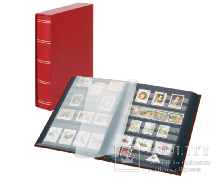Кляссер Elegant с 60 чёрными страницами и защитной кассетой. 1169SK- R. Красный., фото №2