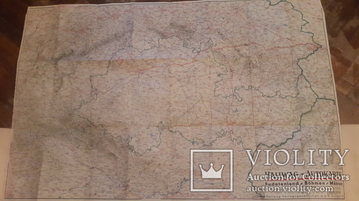 Большая карта Богемии и Моравии 1939г издано в 3 Рейхе, фото №3