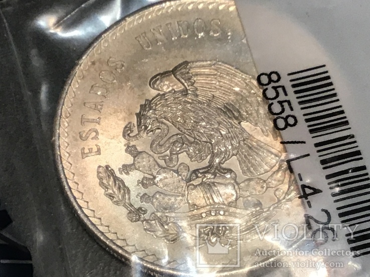 Мексика 5 песо 1948 г. серебро, фото №4