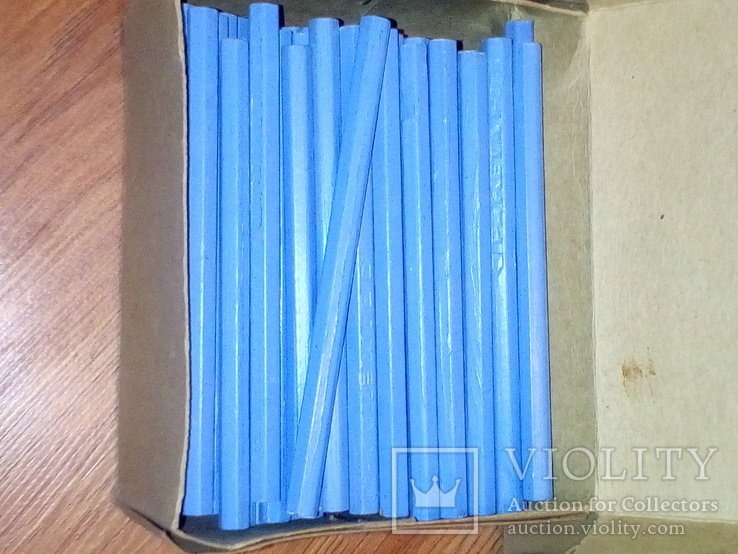 Простой карандаш Ракета. 3 упаковки 300 штук. синяя оплетка