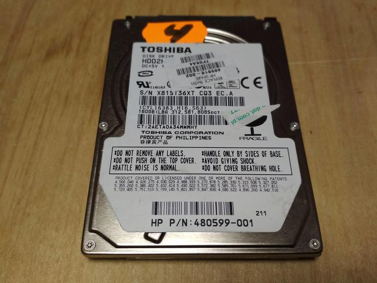 HDD для ноутбука 2.5" SATA 160GB Toshiba (4), фото №2