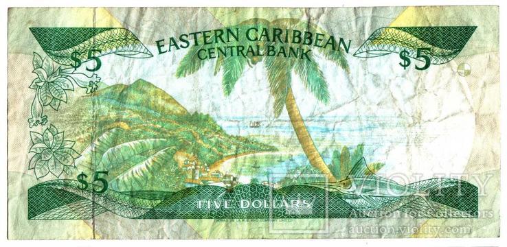 Восточные Карибы 5 долларов, фото №3