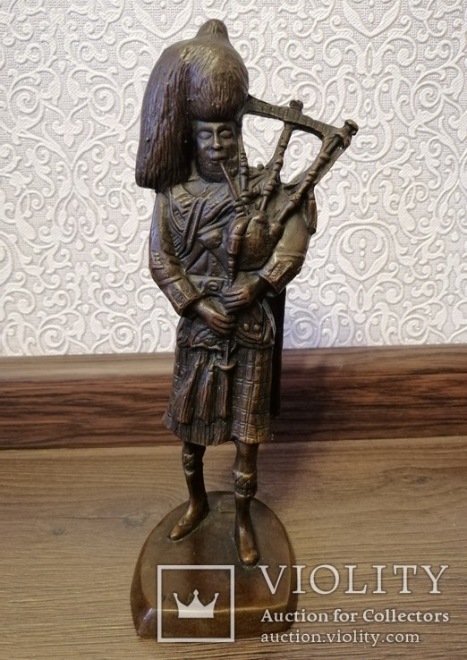 "Шотландский волынщик" бронзовая скульптура, Европа, фото №2