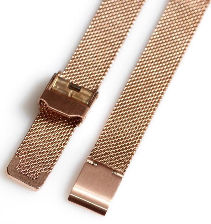 Браслет сетка на часы Миланское Плетение,12 мм. Золото, фото №7