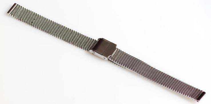 Браслет сетка на часы Миланское Плетение,12 мм. Серебро, фото №6