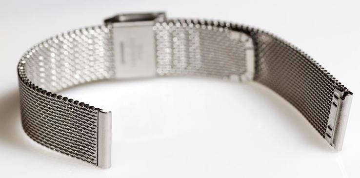 Браслет сетка на часы Миланское Плетение,14 мм. Серебро, фото №4