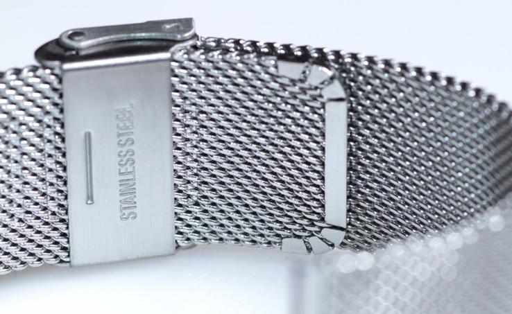 Браслет сетка на часы Миланское Плетение,22 мм. Серебро, фото №6