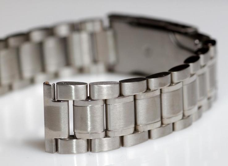 Браслет для часов ELITE из нержавеющей стали, 18 мм. Серебро, фото №6