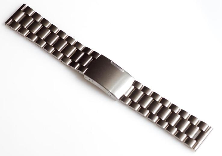 Браслет для часов ELITE из нержавеющей стали, 22 мм. Серебро, фото №3