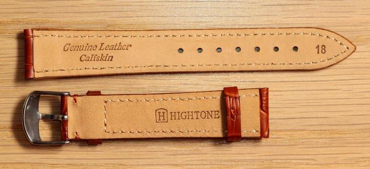 Ремешок для часов Hightone из натуральной кожи. 18 мм, Светло коричневый, фото №4