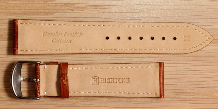 Ремешок для часов Hightone из натуральной кожи. 22 мм, Светло коричневый, фото №4