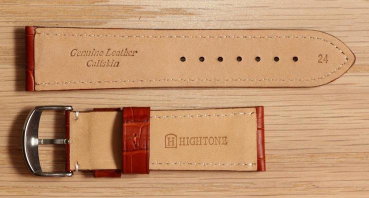 Ремешок для часов Hightone из натуральной кожи. 24 мм, Светло коричневый, фото №5