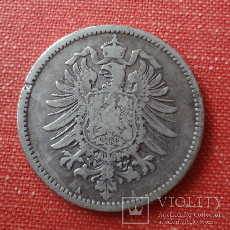 1 марка 1875 Германия  серебро  (Т.1.1)~, фото №3