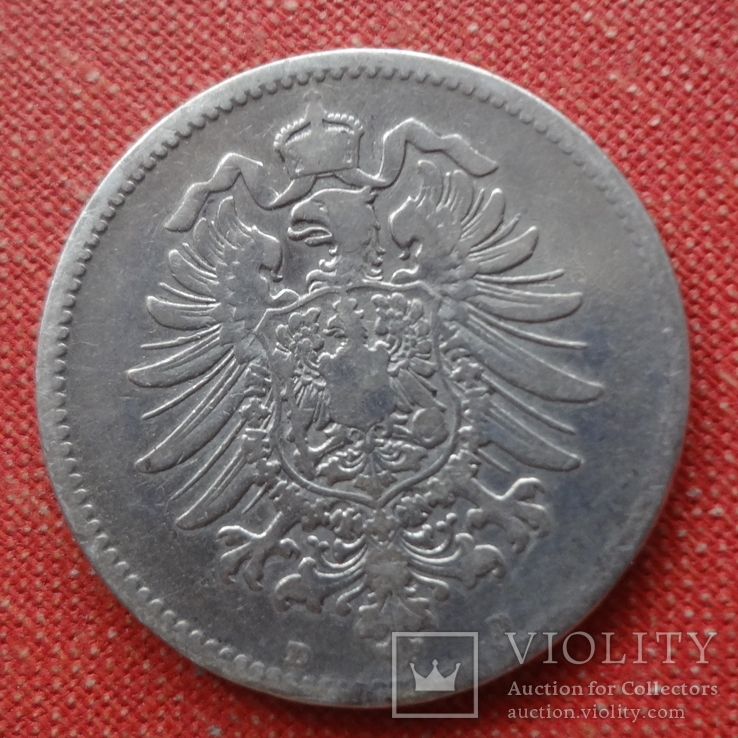 1 марка 1875 D   Германия  серебро  (Т.1.5)~, фото №3