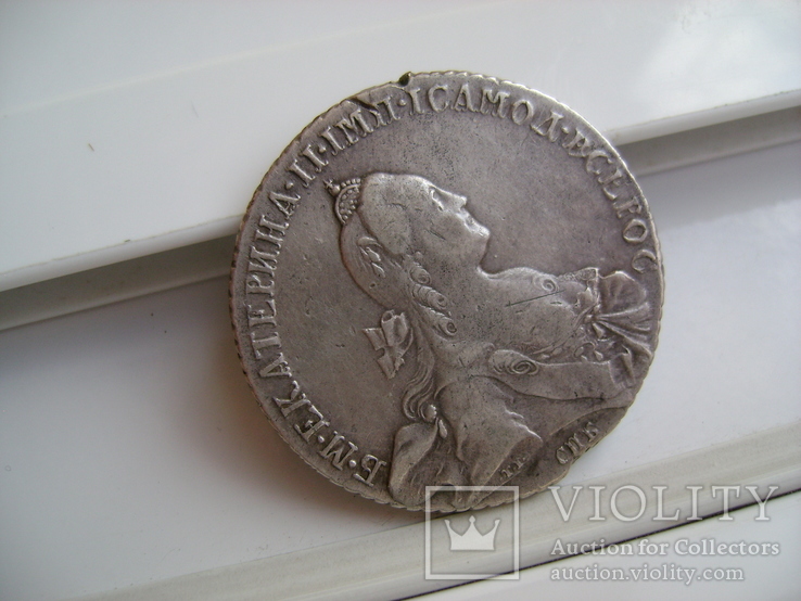 Монета Рубль 1768 год Екатерина 2  СПБ ТИ АШ, фото №7