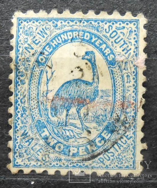 1888 г. New South Wales 2d. 2 пенни. "Emu"