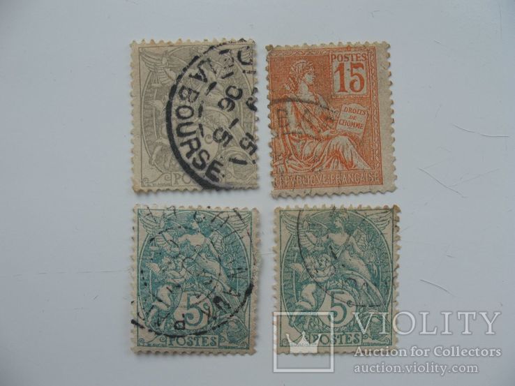 Старые марки Франции  периода Первой Мировой, фото №2