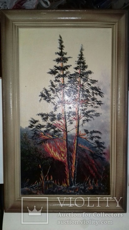 Картина "Дерево, подожженое извержением" 2004, фото №3