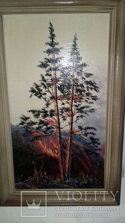 Картина "Дерево, подожженое извержением" 2004, фото №5