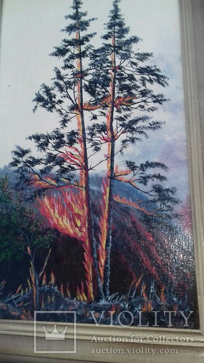 Картина "Дерево, подожженое извержением" 2004, фото №8