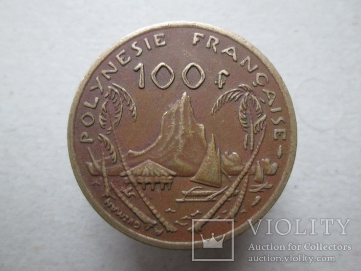 100 франков 1991 Французская Полинезия, фото №2