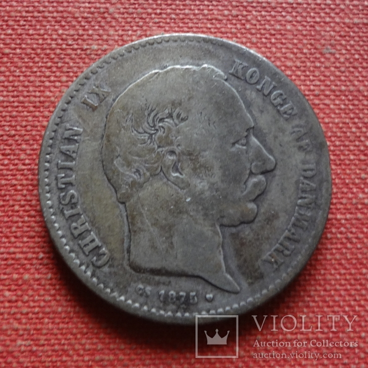 1 крона 1875  Дания   серебро    (Т.4.16)~, фото №4