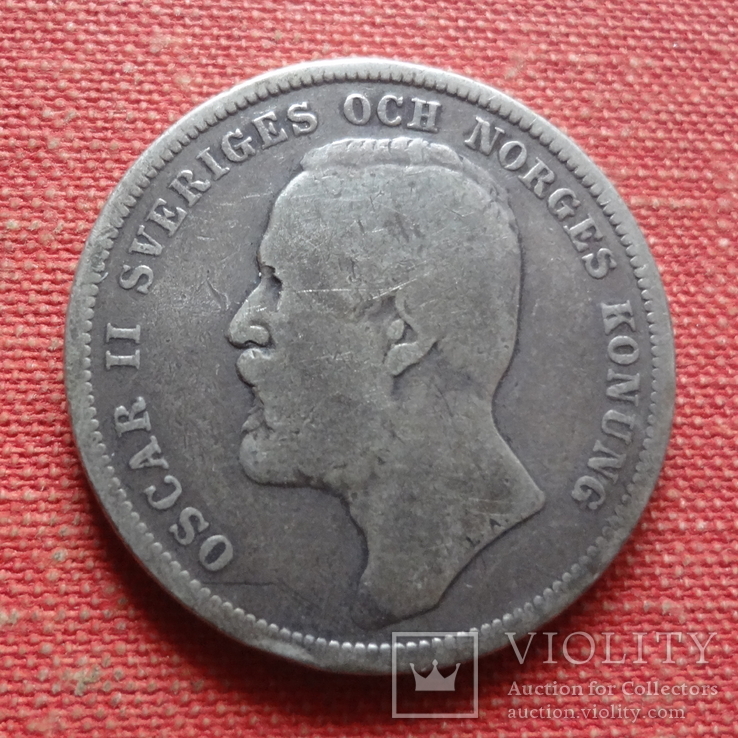 1 крона 1903  Швеция  серебро    (Т.5.6)~, фото №3