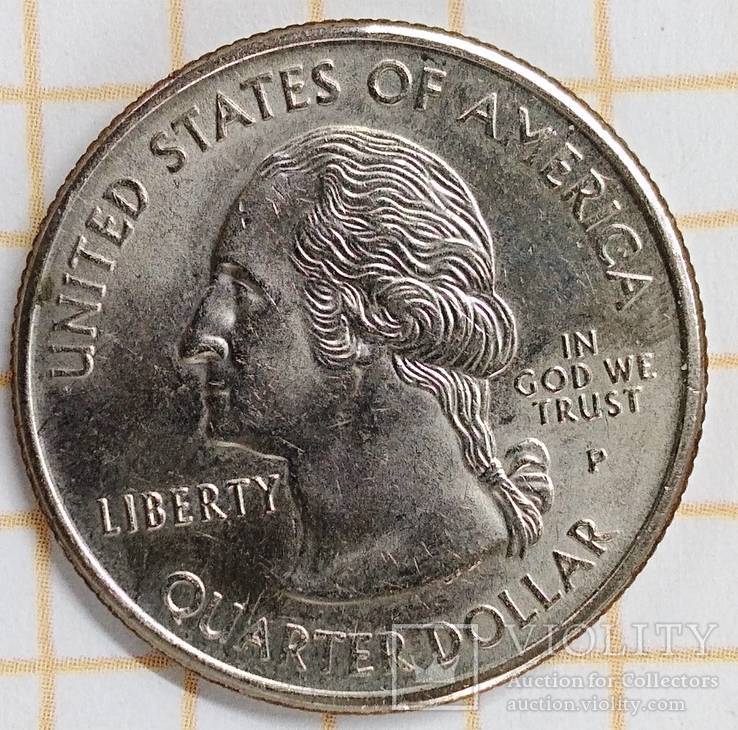 США ¼ доллара, 1999,квотер штата Коннектикут, фото №2