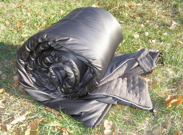 Спальный мешок с транспортным чехлом. Чёрный. Демисезон/зима. Новый. Украина, фото №4