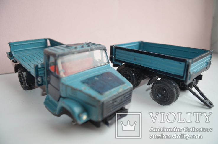 Модель ЗИЛ -4331 с прицепом, 1:43,СССР, под реставрацию, фото №10