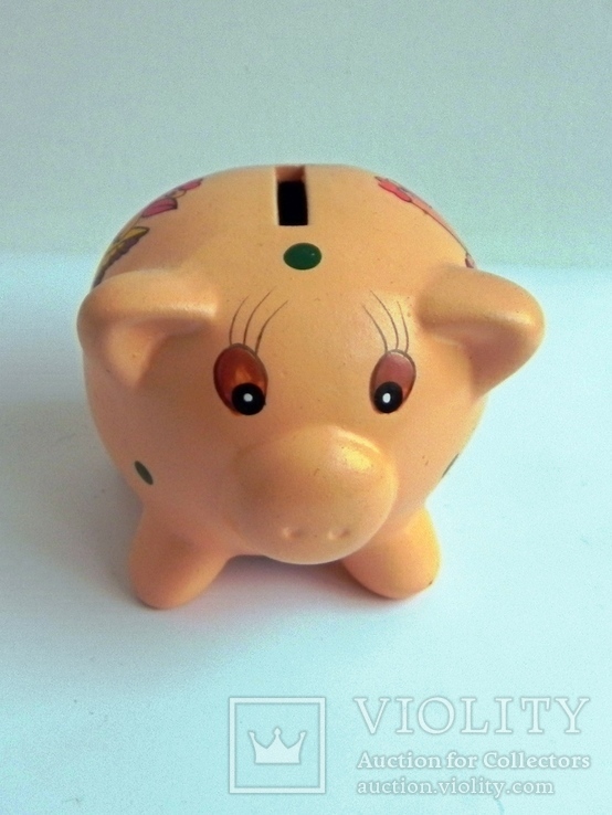 Копилка керамика с монетами "Свинка", фото №3