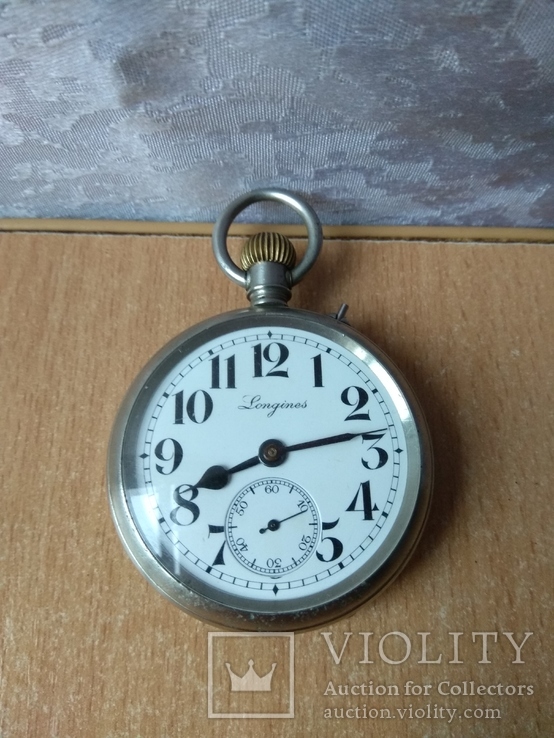 Швейцарський годинник Longines Срібло swiss pocket watch, фото №2