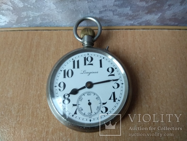 Швейцарський годинник Longines Срібло swiss pocket watch, фото №4
