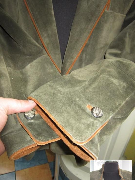 Мужская оригинальная замшевая куртка - пиджак. Coletti. Италия. Лот 428, фото №4