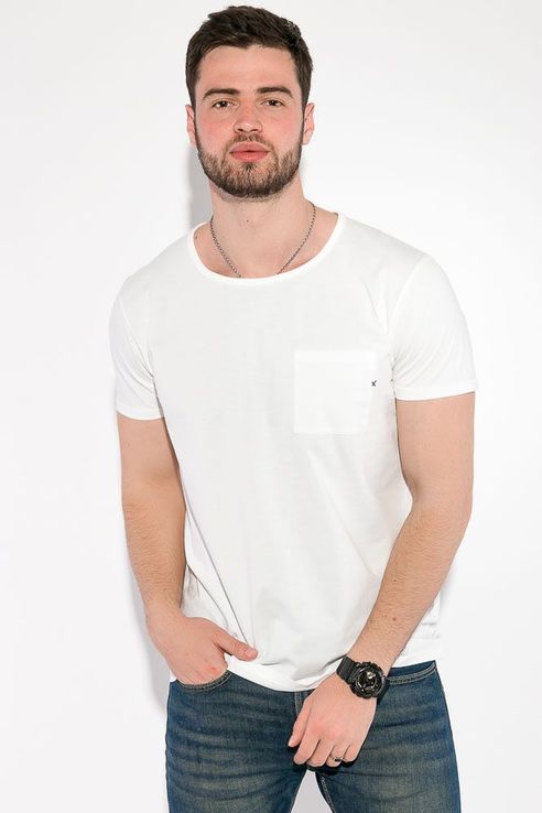 Koszulka męska w jednolitym kolorze, z kieszonką na piersi, numer zdjęcia 8