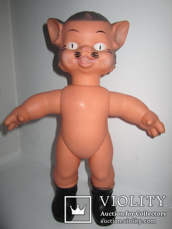 Кукла Кот в сапогах 28см игрушка ГДР, фото №4