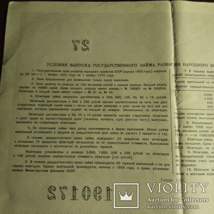 Облигация СССР 100 рублей 1955 года, фото №6