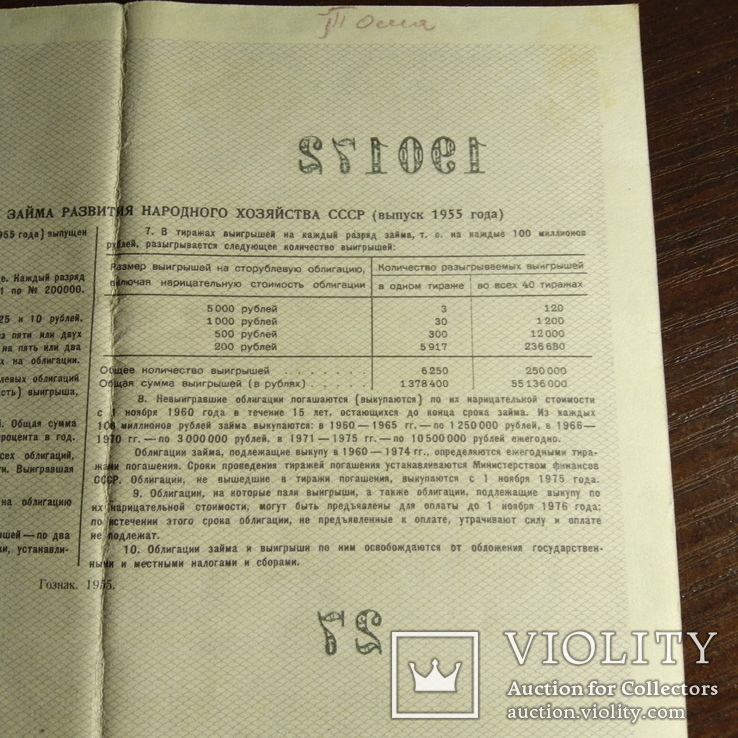 Облигация СССР 100 рублей 1955 года, фото №7