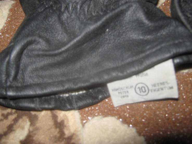 Армейские оригинальные перчатки кожа+утеплитель (демисезонные) Австрия р.10 (лот №22), фото №9