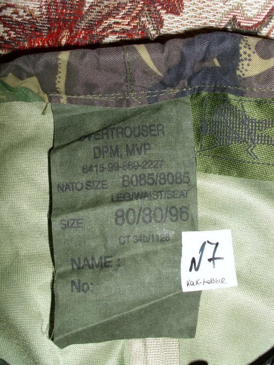 Брюки мембранные дышащие Gore-Tex камуфляж DPM (оригинал). р.80/80/96 (лот №7), numer zdjęcia 3