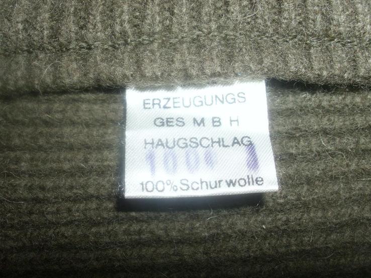 Легендарный шерстяной свитер армии Австрии. Горный мегатёплый свитер. Оригинал, фото №7