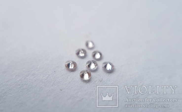 Природные бриллианты 7 штук 1,17 мм, фото №2