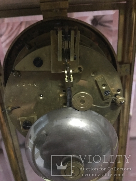 Каминные/кабинетные часы, Франция с ртутным маятником, фото №12