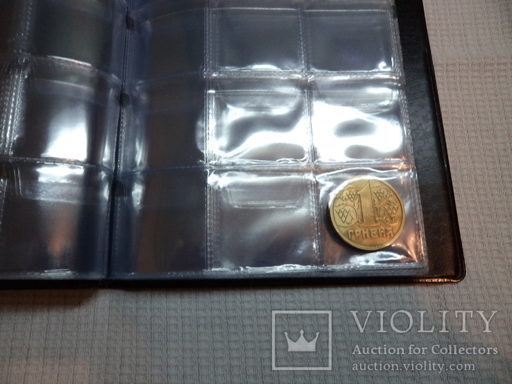 Альбом для монет на 240 ячеек ( 35х35 ) бордовый, фото №4
