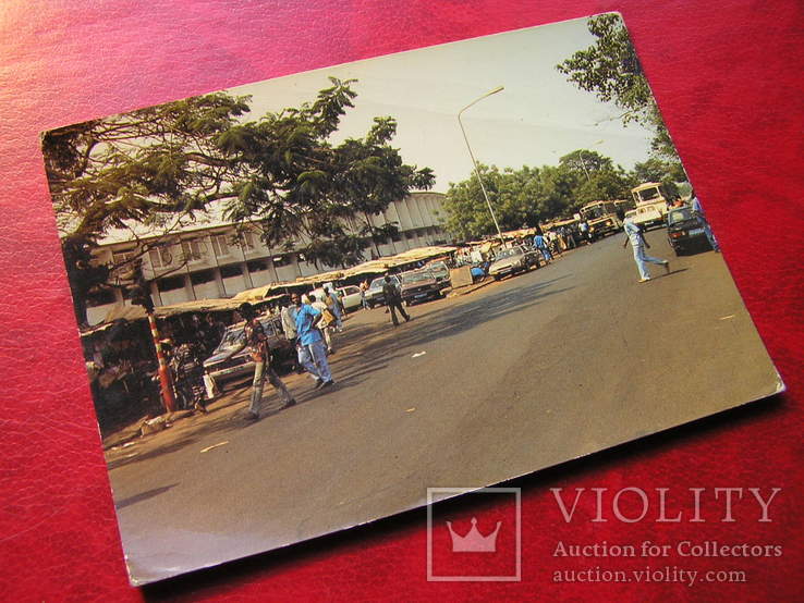 Открытка  "большой рынок Нигера" Гвинея, фото №3