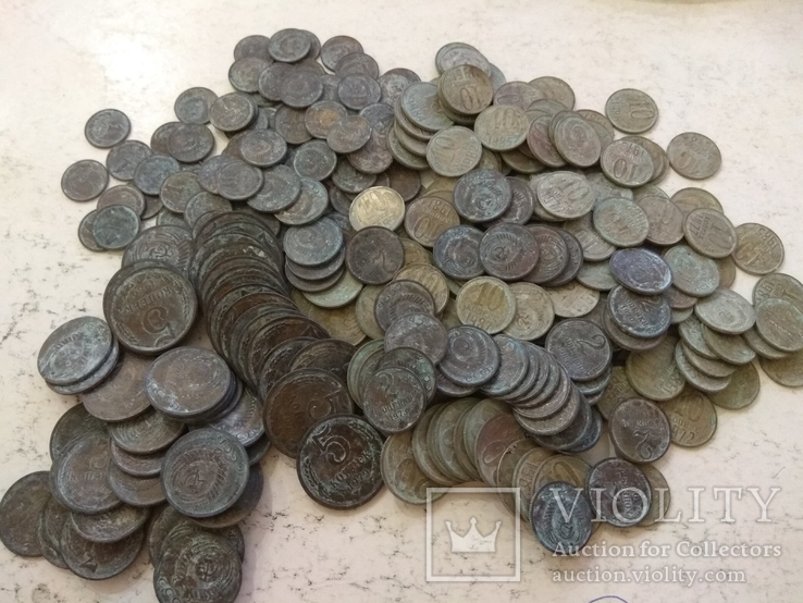 Монеты СССР 330шт из копилки., фото №2